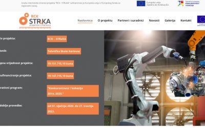 Internet stranica projekta STRuKA